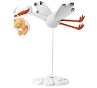 Mopec G3013.02 - Figura para Pastel de Metal con Forma de cigueña con Hatillo y Pita, Pack de 1 Unidad