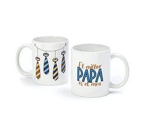 Mopec G724.2 Taza cerámica EL MILLOR PAPA ES EL MEU en catalán Ø8x9.5cm