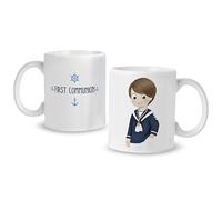 Mopec G736.3 Taza cerámica First Communion niño Marinero Azul
