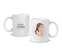 Mopec G931.3 Taza cerámica First Communion niña Vestido Largo y Corona