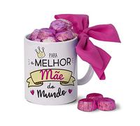 Mopec GB300.2.7 Taza cerámica para a melhor mãe… con 6 Bombones, Porcelana