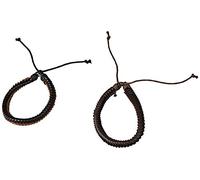 Mopec K213 Pulsera Trenzada Bicolor simil Piel, Pack de 2, Polipiel, Multicolor, Talla única, 2