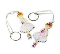 Mopec Llavero Bailarinas Ideal para Las sorpresas. Pack de 4 Unidades, Varios, 4x13,5cm