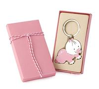 Mopec MA887.2 Llavero bebé Pita gateando con Caja Regalo, Rosa Adornada, Multicolor, Normal