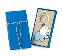 Mopec MA887.3 Llavero bebé Pit gateando con Caja Regalo, Azul Adornado, Multicolor
