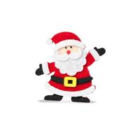 Mopec NA121 Pack de 6 Pinzas de Fieltro Papa Noel. 5x5,5x1,5cm.