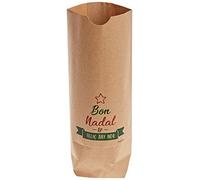 Mopec NE240.2 Bolsa Kraft Bon Nadal i Feliç Any NOU, 12 x 22.5 cm, Pack de 25, Papel, Multicolor