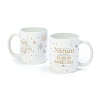 Mopec NG7 Taza copos de nieve con mensaje navideño 325ml/11oz. 8,1x9,5x8cm.