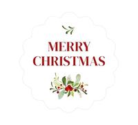 Mopec NX13.3 Pack de 5 hojas con 24 etiquetas Merry Christmas, total 120 unidades, 4,6x4,6x0,1cm.