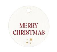 Mopec NX14 Pack de 54 Tarjetas Redondas Merry Christmas con diámetro de 3cm. 3,3x3,3x0,1cm, Multicolor