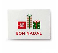 Mopec NX4.2 Pack de 5 Hojas de 36tarjetas Bon Nadal con Regalos 5x3,5cm, White