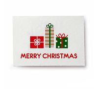 Mopec NX4.3 Pack de 5 Hojas de 36 Tarjetas Merry Christmas con Regalos 5x3,5cm, White