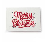 Mopec NX5 Pack de 5 Hojas de 36 Tarjetas Merry Christmas Rojo y Negro 5x3,5cm, White