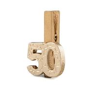 Mopec Pinza 50 aniversario. Pack de 10 unidades, Dorado, 5 cm