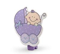 Mopec Pinza de Madera de Carrito en Color Lila, Pack de 12 Unidades, 1.50x3.70x4.80 cm