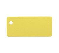 Mopec Tarjeta Amarilla 2.4x5.4cm con perforación, Pack de 100 Unidades, Cartulina, 0.02x5.40x2.40 cm