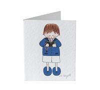 Mopec Tarjeta librito de Comunión de niño Cantando, Pack de 100 Unidades, Cartulina, Multicolor, 0.02x6.50x4.00 cm