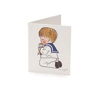 Mopec Tarjeta librito de Primera Comunión con niño arrodillado Rezando, Pack de 100 Unidades, Cartulina, Multicolor, 0.02x6.50x4.00 cm