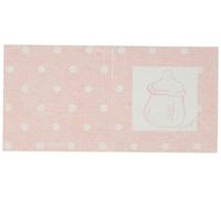 Mopec Tarjeta librito de un biberón en Color Rosa Surtido en 3 Estampados Diferentes, Pack de 102 Unidades, Cartulina, Blanco, 0.02x6.40x4.00 cm