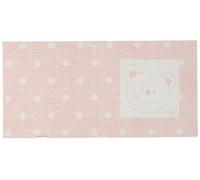 Mopec Tarjeta librito de un Osito en Color Rosa surtida en 3 Estampados Diferentes, Pack de 102 Unidades, Cartulina, Blanco, 0.02x4.00x8.00 cm