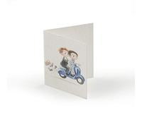 Mopec Tarjeta librito Pop & Fun Boys en Moto Azul. Pack de 100 Tarjetas