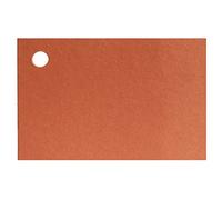 Mopec Tarjeta Naranja con perforación, Pack de 100 Unidades, Cartulina, 0.02x4.50x3.00 cm