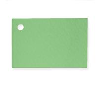Mopec Tarjeta Verde Pistacho con perforación, Pack de 100 Unidades, Cartulina, 0.02x4.50x3.00 cm