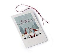 Mopec Tarjetón Bon Nadal Gnomos Rojos 6x10cm. Pack de 25 unidadess