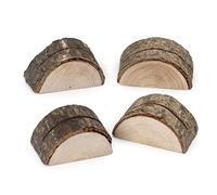 Mopec W466 Pack de 10 Troncos de Madera Marcasitios/Porta-Tarjetas 4,7 x 2,4 x 3,1cm