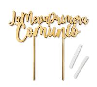 Mopec W57 Pack de 2 Cake Topper Madera La Meva Primera Comunió 15 x 17cm.