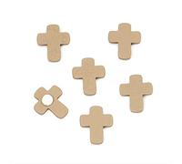 Mopec W61.13 Pack de 12 Cruces Beige de Madera con Adhesivo 1,9x2,2x0,4cm, Normal
