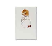 Mopec X650.2 Estampas Comunión Niña Rezando, Blanco, Paquete de 25