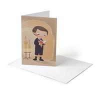 Mopec X8150 Portafoto de Comunión niño pantalón Corto, Pack de 25, Cartulina, Multicolor, Talla única