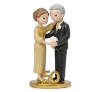 Mopec Y105 Figura para Pastel Pop & Fun de pie Bodas de Oro 21cm, Multicolor, Grande