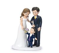 Mopec Y110.3 Figura Pastel Boda Pareja Novios con niño 18 cm.