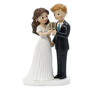 Mopec Y220 Figura Pastel Novios brindis Novio Rubio 19,5 x 11,8cm.