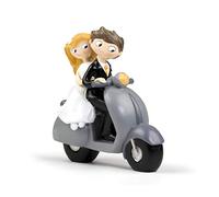 Mopec Y534 - Figura de Pastel Pareja de Novios Pop & Fun en Moto, 17 cm