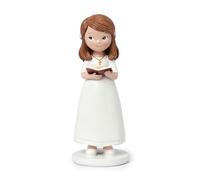 Mopec Y60 Figura para Pastel Comunión niña Vestido Blanco y Biblia 13cm.