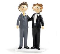 Mopec Y845 - Figura de Pastel Pareja de Novios Pop & Fun Chicos, 21 cm