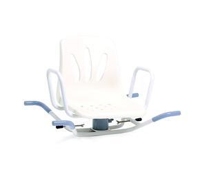 Mopedia Asiento ondulado giratorio para bañera Blanco