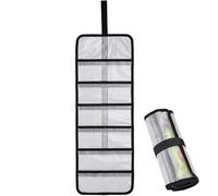 MOPHOEXII Juego de vendas enrollables para señuelos de pesca, 63,5 x 22,8 cm, bolsa de señuelo duradera, 6 bolsillos, cubierta protectora de PVC, cubierta protectora de gancho de agua salada,