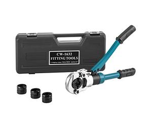 Mophorn Alicates Prensadores de Tuberías Dimensiones de la Tubería 16-32 mm Alicates de Presión para Tubos Compuestos Cabeza 360° Giratorio, Maquina Multicapa, con 5 Piezas de Cobre 16, 20, 25, 32 mm