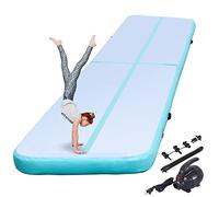 Mophorn - Esterilla hinchable para gimnasio, parque sin bomba, color azul claro (600 x 100 x 10 cm)