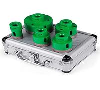 Mophorn Juego de sierra perforadora de 5 Piezas, Brocas de Diamante, Diámetros de 0,87/1,4/1,6/2 / 2,5', Brocas para Taladrar, Guías de Agujeros para Sierra, para Material Duro