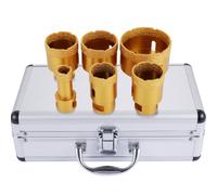 Mophorn Juego de Sierra Perforadora de Diamante 6 PCS Diámetros 20/35/40/45/50/68 mm Broca de Diamante Hilo de Montaje M14 Juego de Sierra Perforadora para Taladrar Baldosas/ Granito/ Mármol