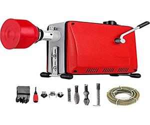 Mophorn Máquina de Limpieza de Desagües 390 W, Máquina de Limpieza de Alta Presión 230 V, 50 Hz, de Drenaje en Espiral GQ-100