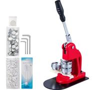 Mophorn Máquina para Fabricar Botones 44 mm 1000 Botones Máquina para Hacer Insignias Botones Base Resistente 16 x 29 cm Mango 30 cm Máquina para Hacer Pines Chapas Botones de Alfiler Personalizadas