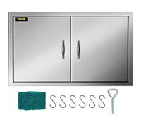 Mophorn Puerta de La Cocina Al Aire Libre Puerta de BBQ 39X26 Pulgadas Con Estante de Acero Inoxidable Perfecto para Cocinas Al Aire Libre y Condiciones Climáticas Llueva o Truene