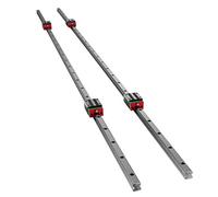 Mophorn Riel Lineal 15-1500 mm 2x Riel de Guía Lineal 4x Tipo Cuadrado Bloque de Cojinetes del Carro Soporte de Riel Lineal para Rodamientos Ranurados de 15 mm