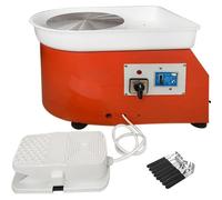 Mophorn Rueda Eléctrica para Cerámica, 25 cm Máquina Eléctrica de Cerámica 280 W Torno Alfarero 300 rpm Torno Cerámica Alfarero Máquina Arcilla con Control Pedal Independiente
